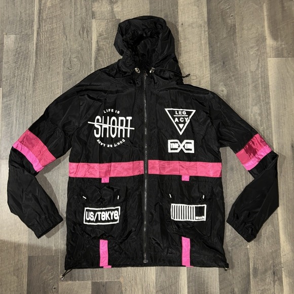 The Unbranded Brand Other - AITFINEISM Men's Lightweight Windbreaker Casual Drawstring Hooded Zip Jackets S